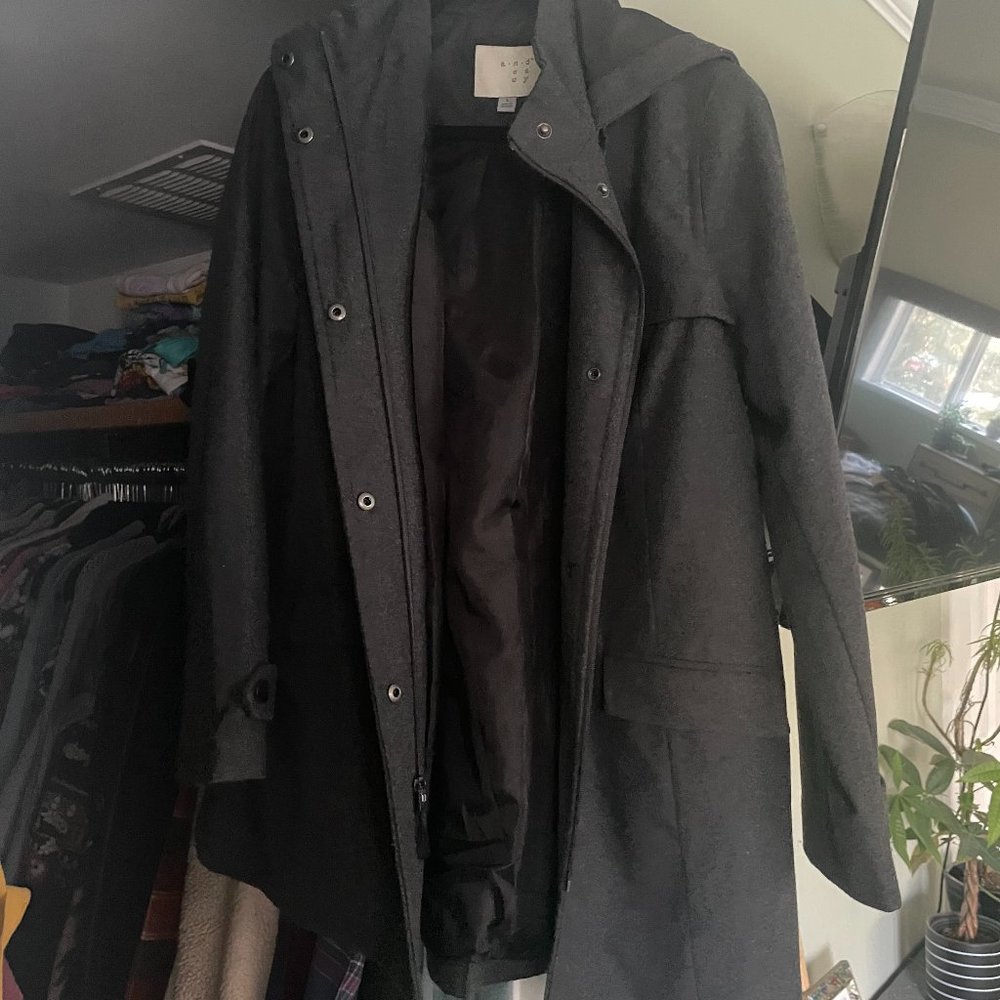 Gray peacoat